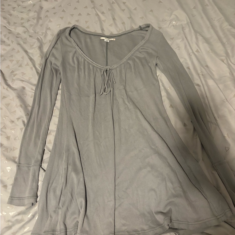 Kimchi Blue Gray Long Sleeve Dress
